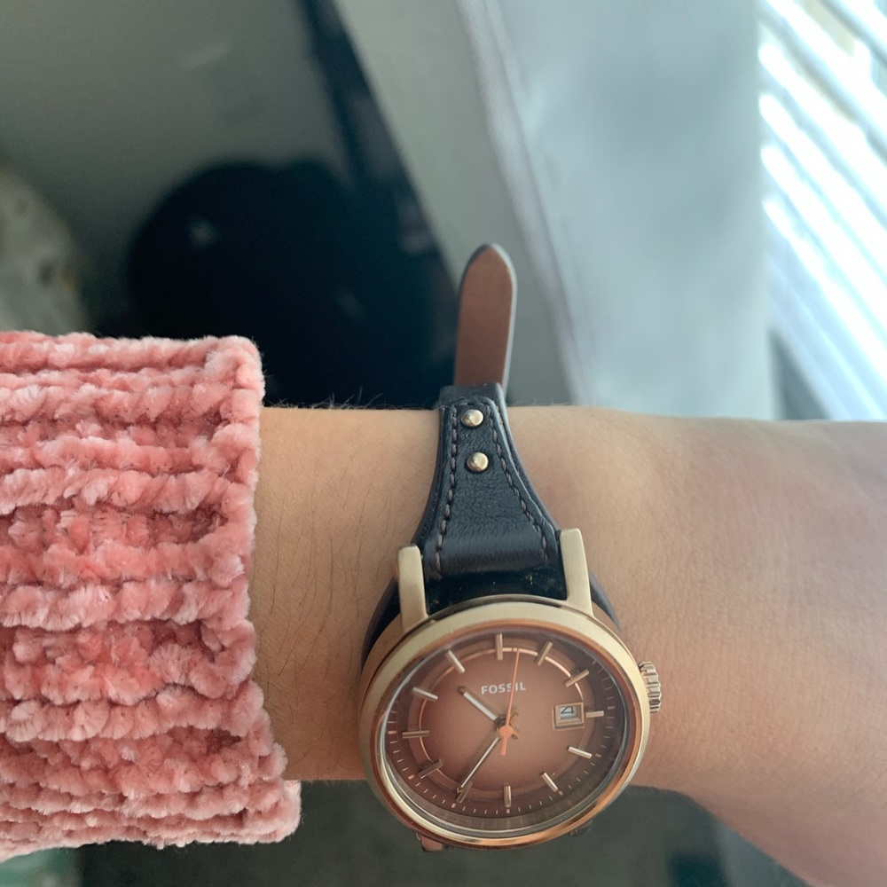 Fossil leather watch